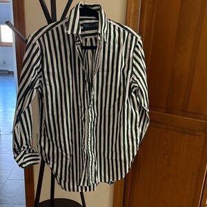 Polo Ralph Lauren Black and White Striped Shirt